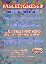 Faschingsdisco mit DJ Marcel am 16.02.2024